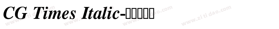 CG Times Italic字体转换